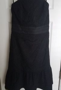Black strapeless lace dress, sz 6, whbm